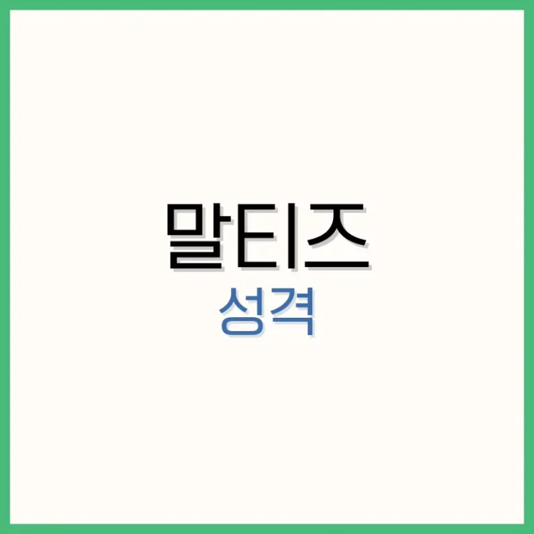 말티즈 성격 더러운 이유는? 오해일까 진실일까? 1 말티즈 성격
