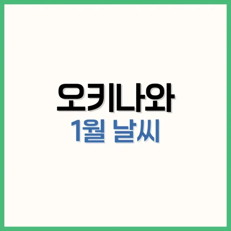 오키나와1월날씨